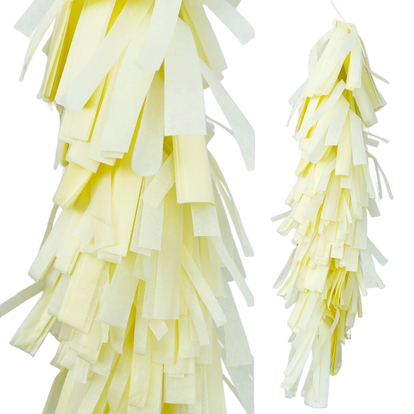 Fringed Tissue Balloon Tassel ( Solid Colors)