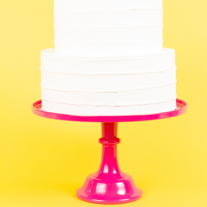 Hot Pink Melamine Pedestal Cake Stand