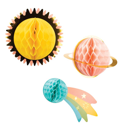Hanging Honeycomb Planets 3ct