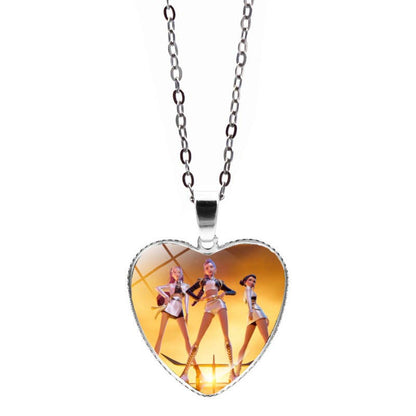 K-Pop Demon Hunters Girl Heart Pendant Necklace