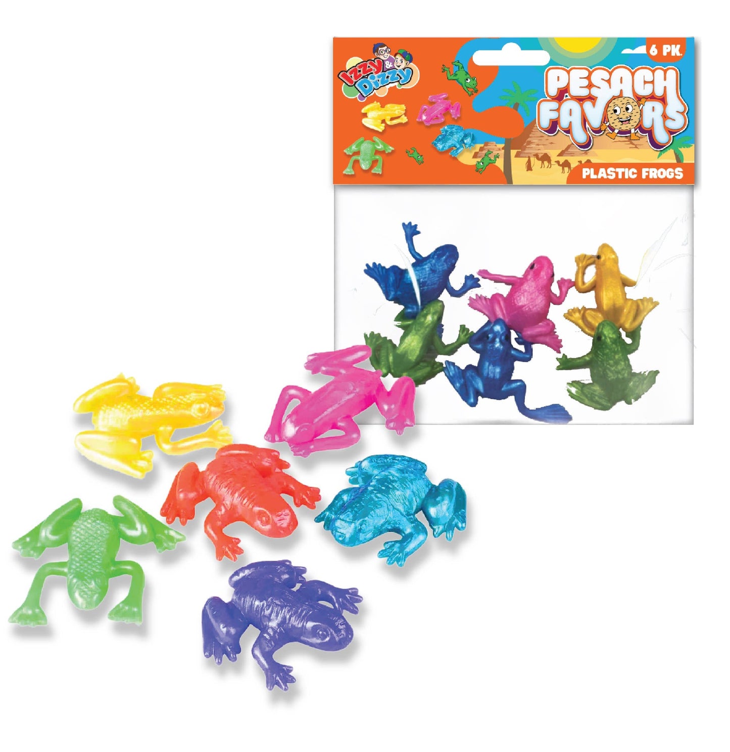 Pesach Favor-Plastic Frogs-6pk