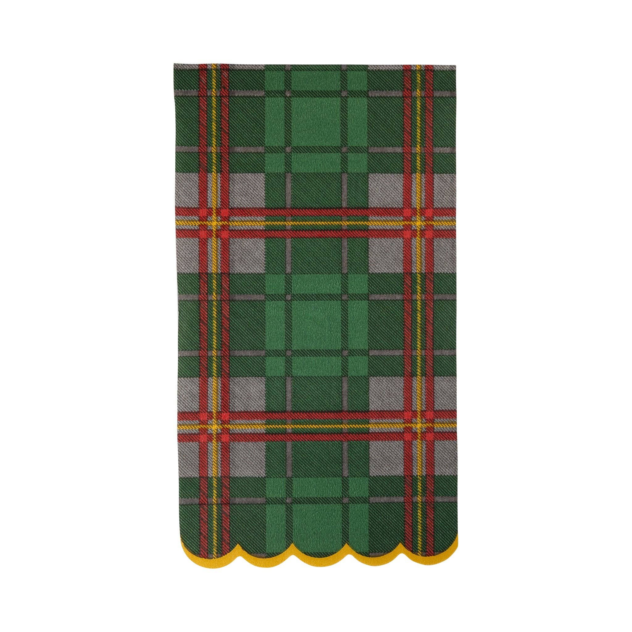 Green Christmas Plaid Dinner Napkin - Thumbnail 2