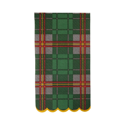 Green Christmas Plaid Dinner Napkin