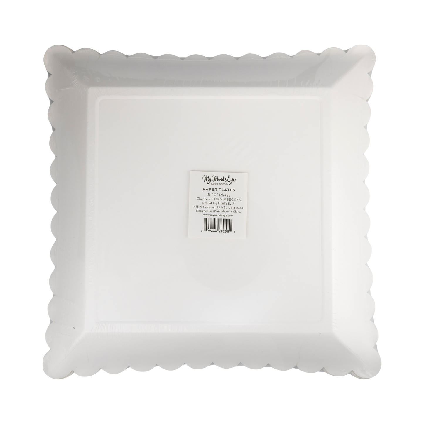 Pink and Red Checked Paper Plates 8ct