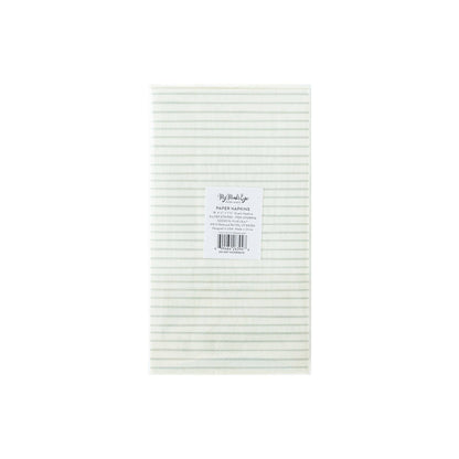 Silver Stripe Dinner Napkins 18ct