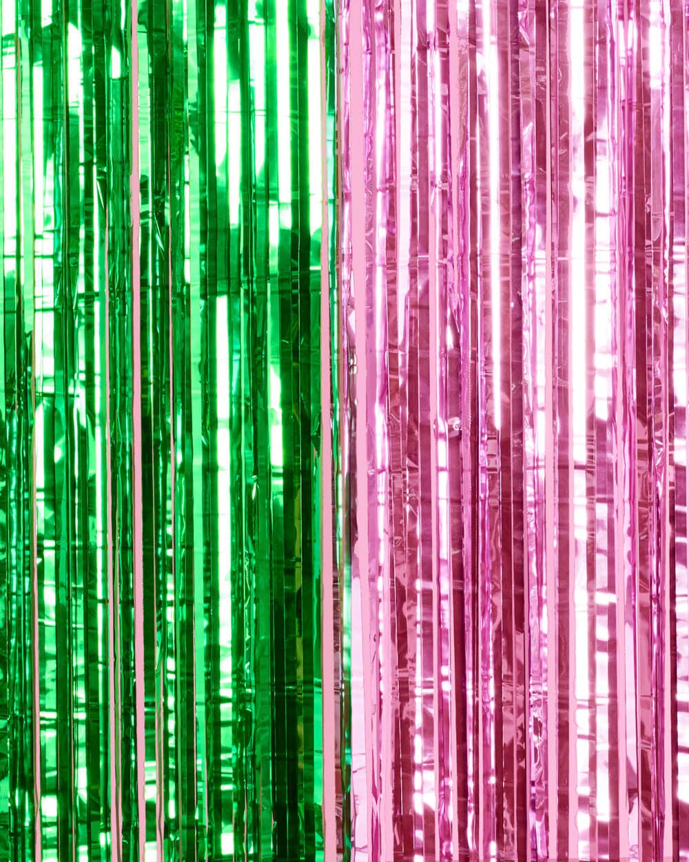 Wicked Witch Foil Curtain Pink + Green 2ct