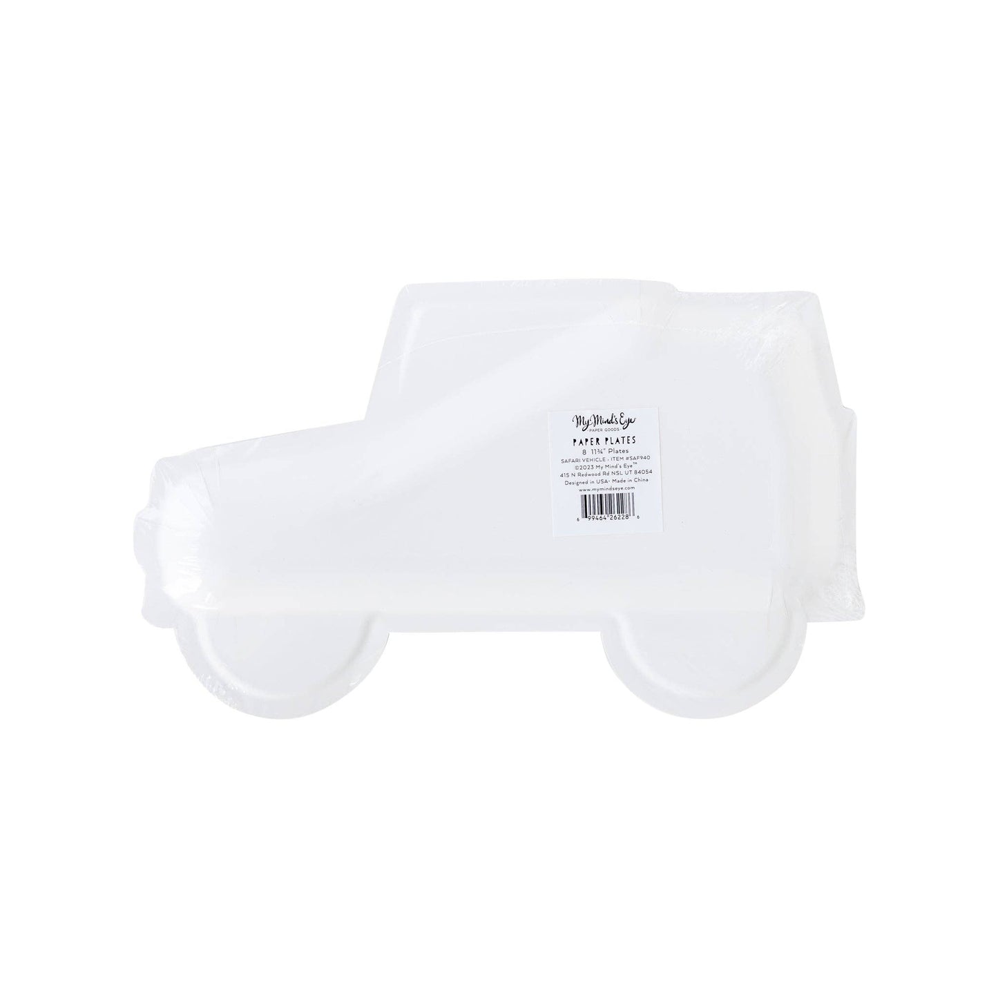 Safari Jeep Shaped Paper Plates 8ct