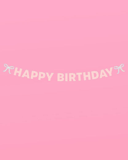 Birthday Bow Iridescent Banner