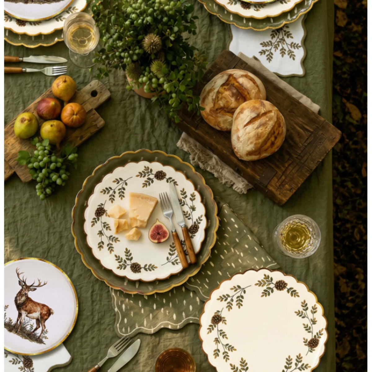 Dapple Dot 10" Large Plate - Olive