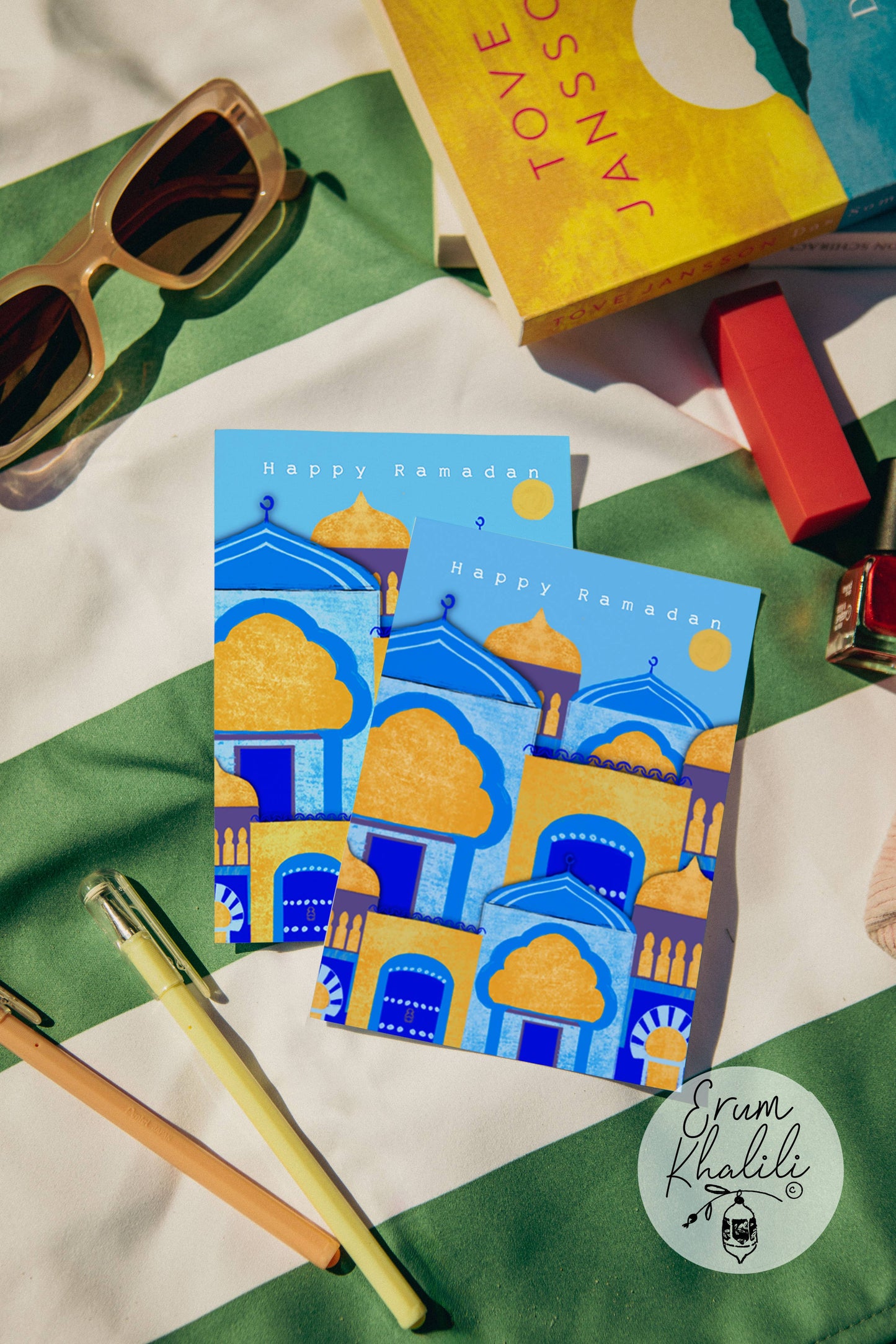 Ramadan Mubarak Card - A2 Blank Inside