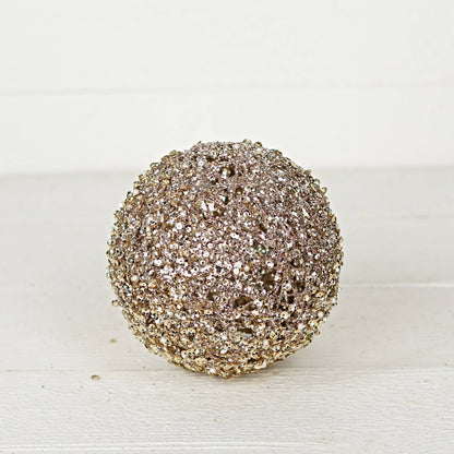 Metalic Glittered Ball-Champaign gold
