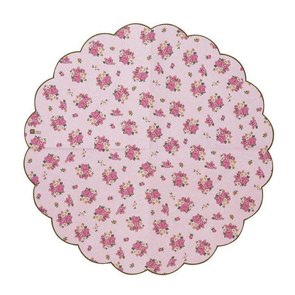 Scalloped Pink Floral Napkins | 20 Pack| Tea Party |