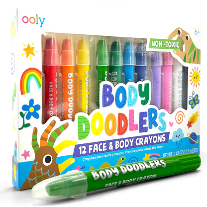 Body Doodlers Face and Body Crayons - Set of 12