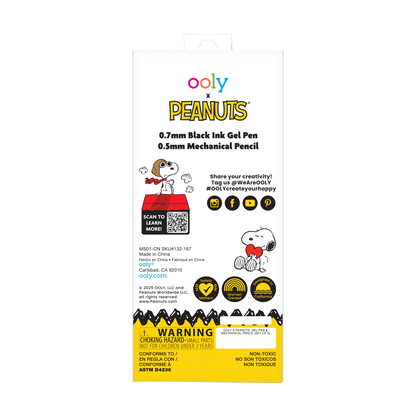 OOLY x Peanuts: Gel Pen & Mechanical Pencil (Set of 2)