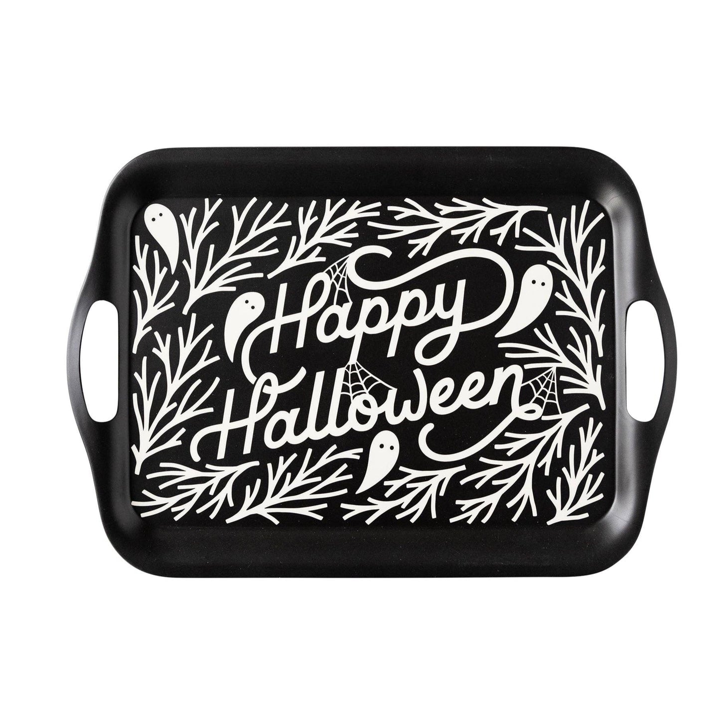Typographic Halloween Bamboo 16.5in Tray