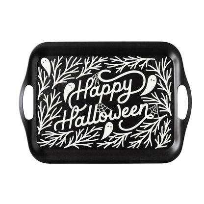 Typographic Halloween Bamboo 16.5in Tray
