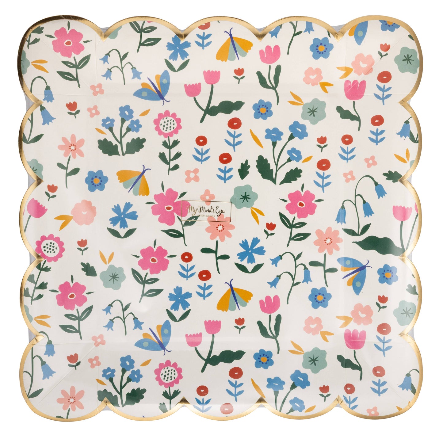 Floral Pattern 9" Plates 8ct