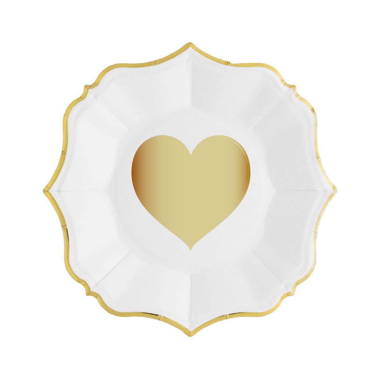 8 Love Dessert Plates White