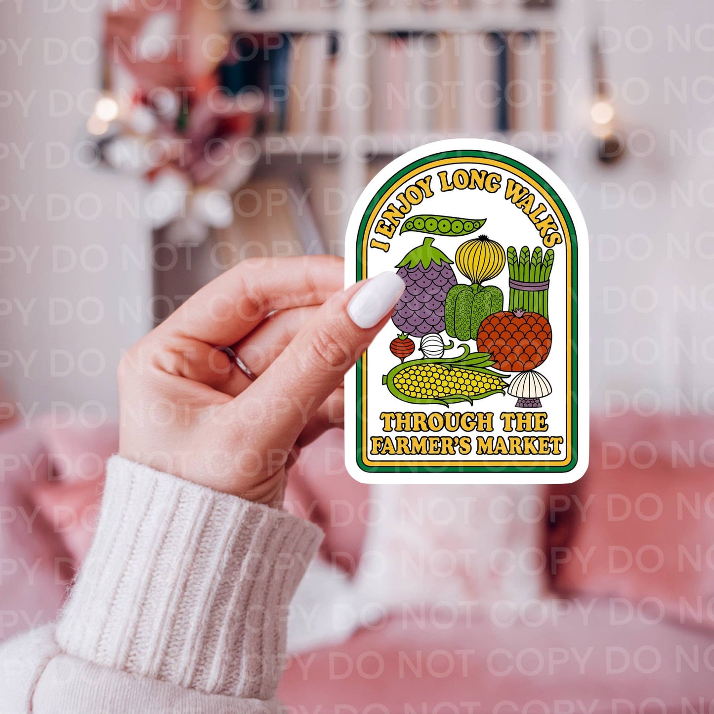 I Enjoy Long Walks Through Farmer’s Market Sticker