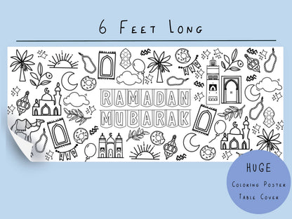 Huge Ramadan  Coloring Poster | Coloring Table Cover