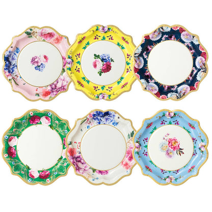 Mixed Floral Paper Plates - 12 Pack | Tea Party |