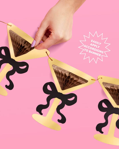 Espresso Martini Banner - 3D paper banner, dirty 30, tini bit older