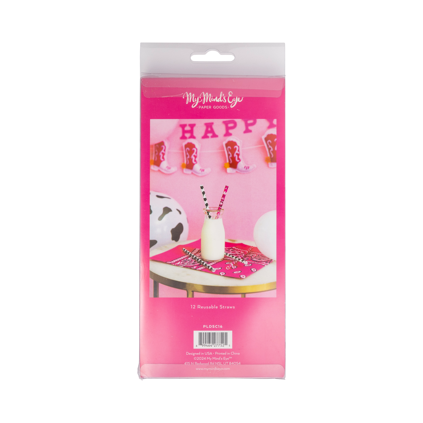 Cowgirl Reusable Straws 12ct