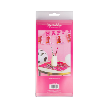Cowgirl Reusable Straws 12ct