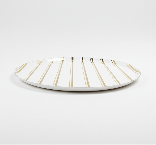 Golden Stripes Large Plates 10" (8 Pack)