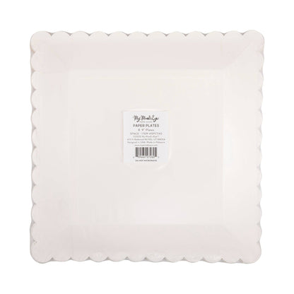 Space Pattern 9in Square Plates 8ct