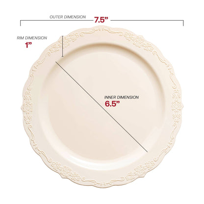 Ivory Vintage Round Plastic Dinnerware Value Set - 20 Sets