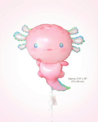 #403A Pink Axolotl Foil Balloon