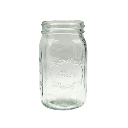 6.5"H Mason Jar Clear Glass Vase