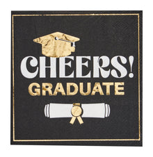 Cheers Graduate Cocktail Napkins /26pk