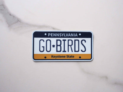 Go Birds Philadelphia Eagles Sticker - Pennsylvania Plate