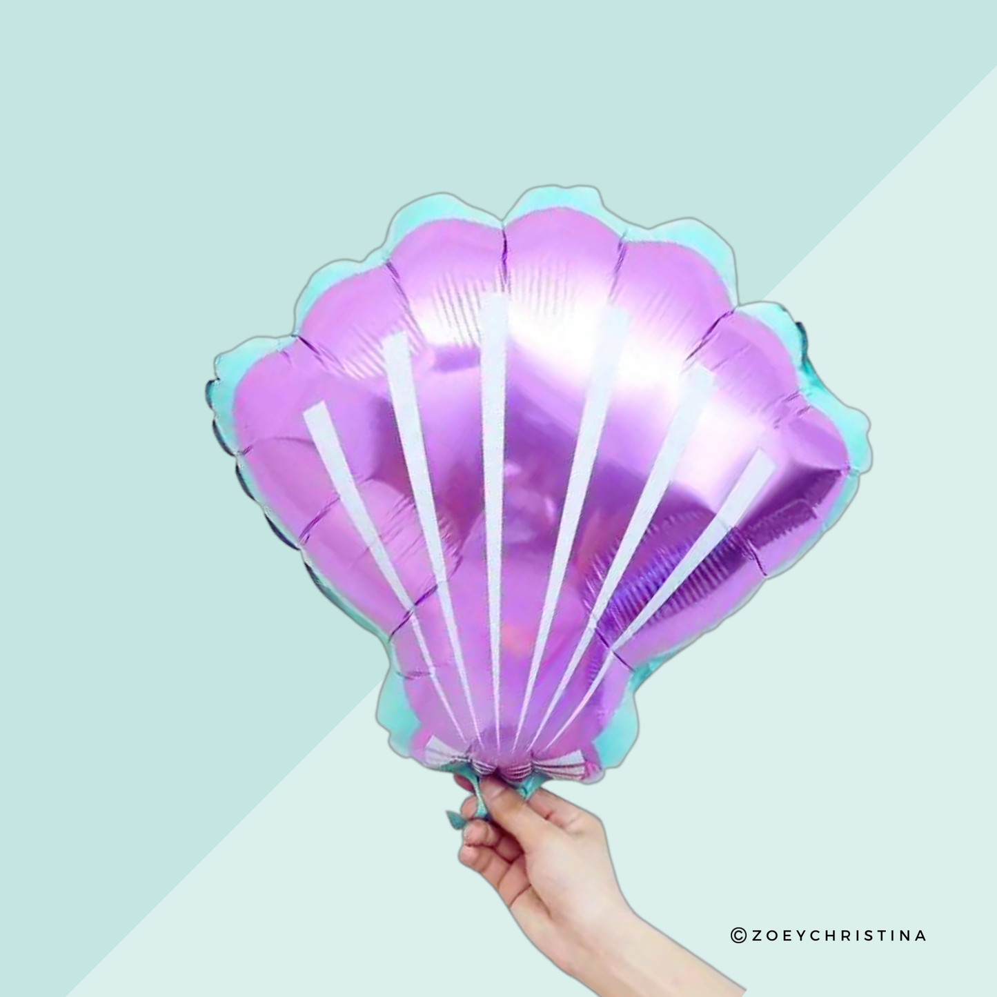 Pastel Seashell Foil Balloon – Pink or Purple – Mermaid