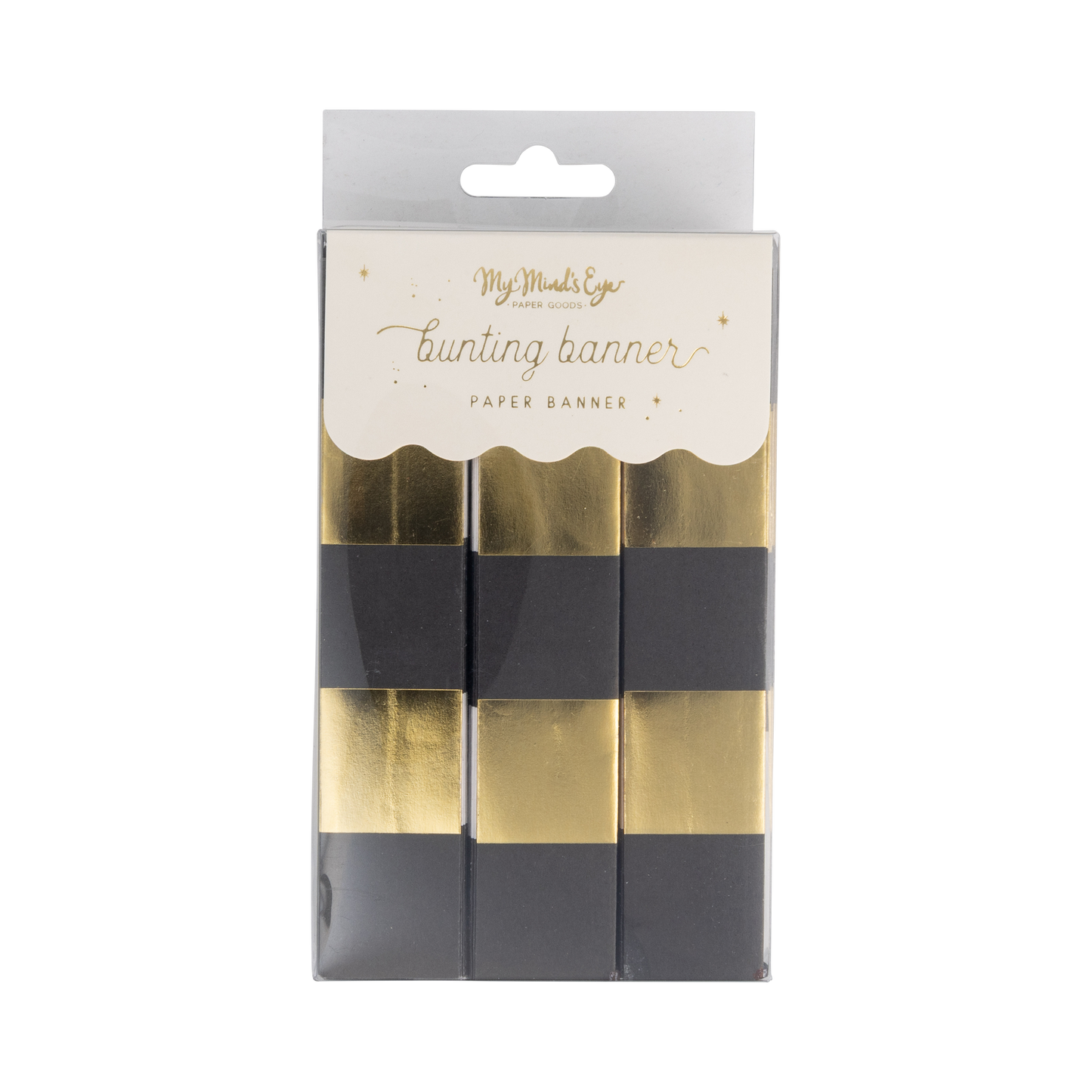Gold Black Bunting Banner