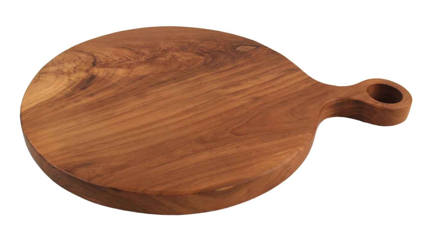 Round Teak Charcuterie Board