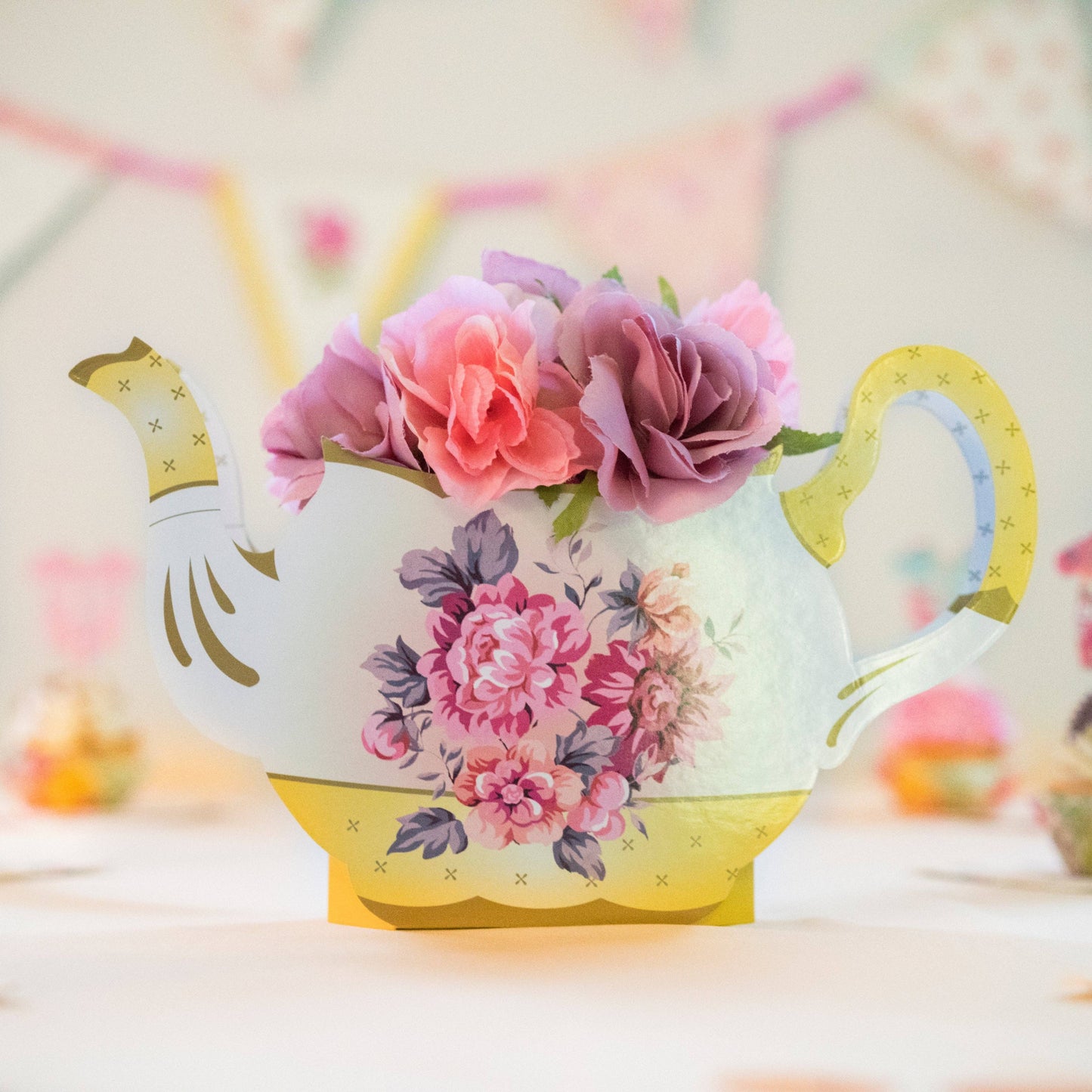 Floral Teapot Vase | Tea Party |