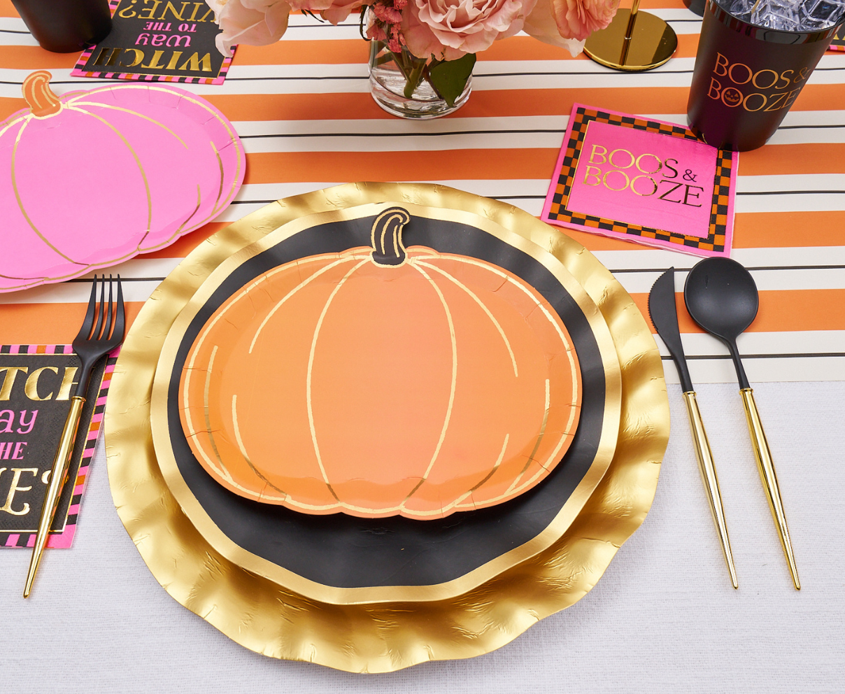 Boo Bold Assorted Die Cut Salad Plates/8pk