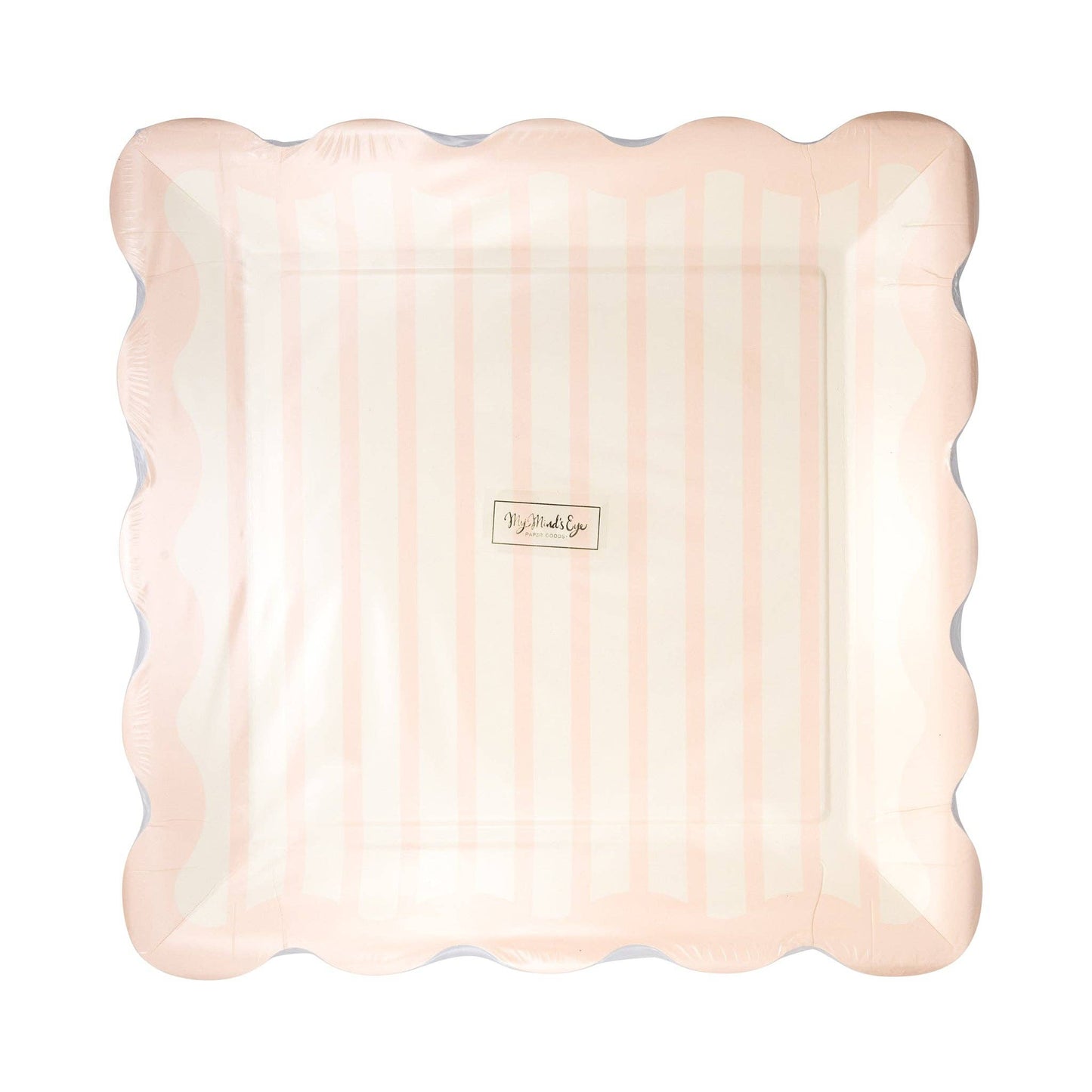 Pink Striped 10in Plates 8ct