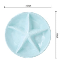 Indigo 14" Starfish Melamine Platter
