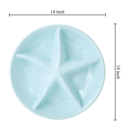 Indigo 14" Starfish Melamine Platter