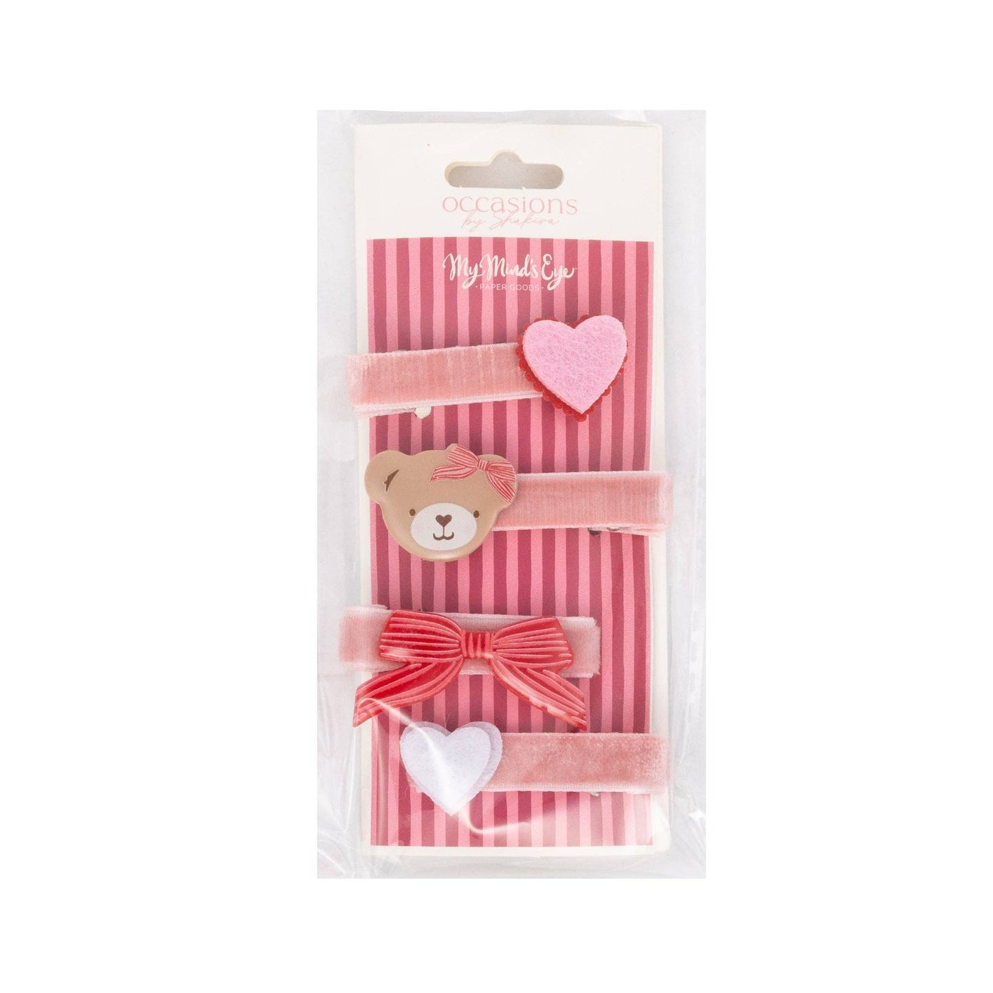 Occasions Beary Loved Hair Clips 4ct