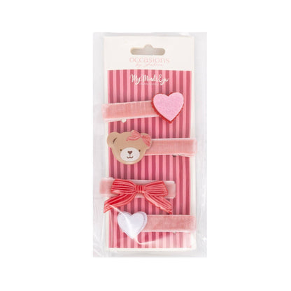 Occasions Beary Loved Hair Clips 4ct