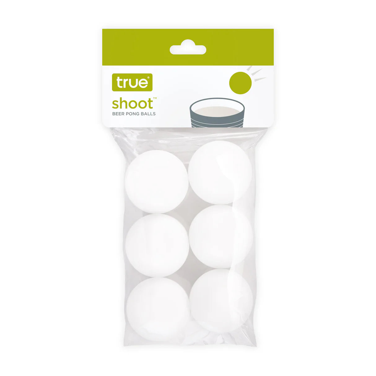 Party Beer Pong Balls in White 6ct