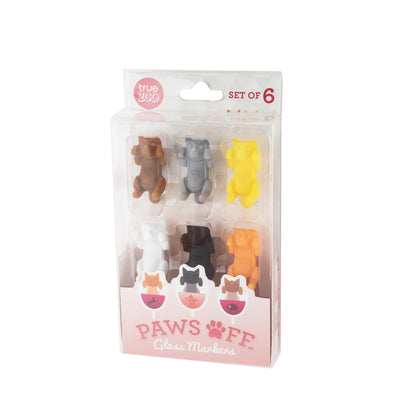 TrueZoo Paws Off Cat Silicone Drink Marker 6ct