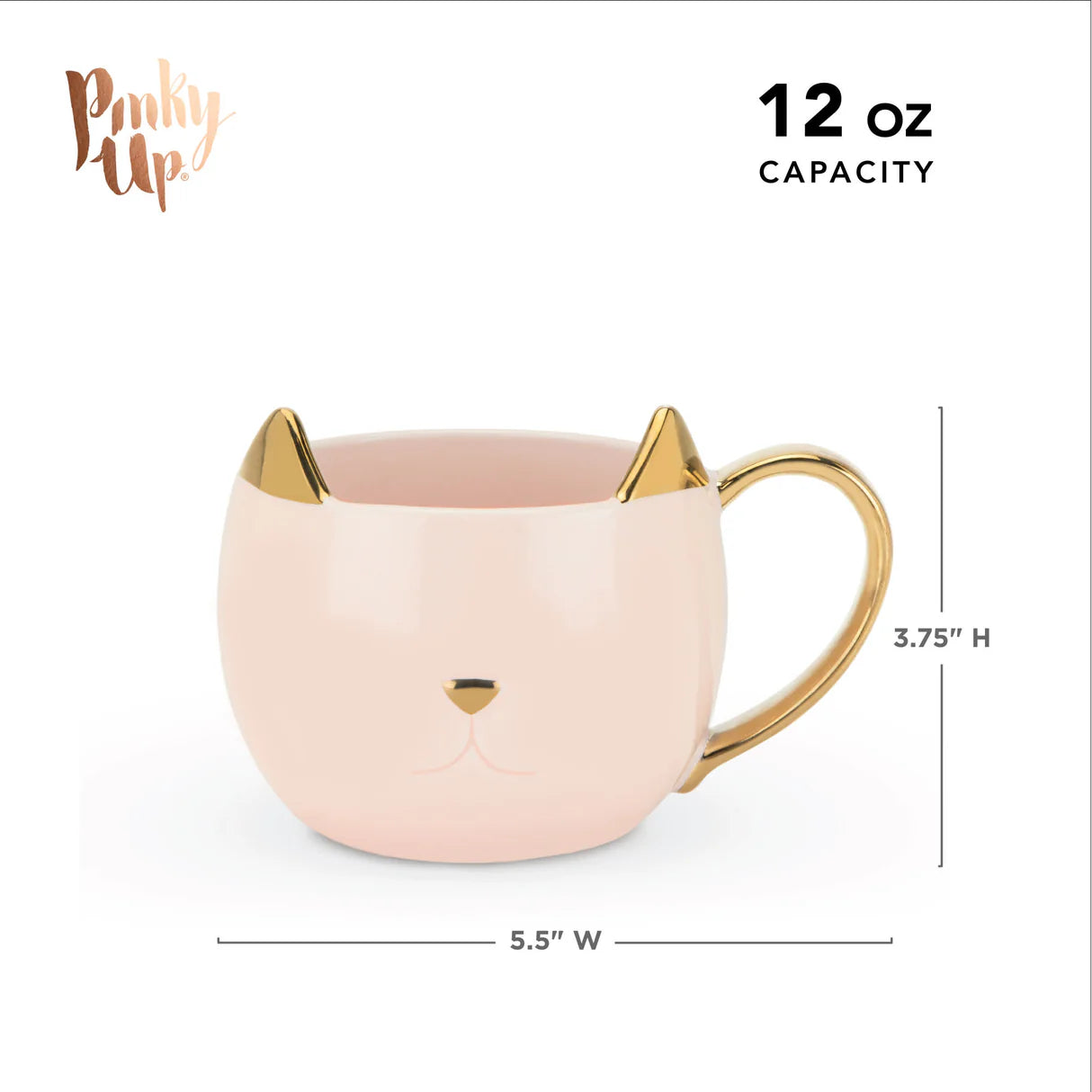 Chloe Cat Mug in Pink