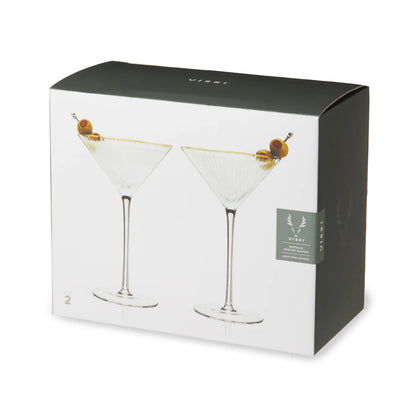 Meridian Crystal Martini Glasses 2ct