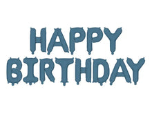 Happy Birthday Navy Balloon Banner - Air Inflate